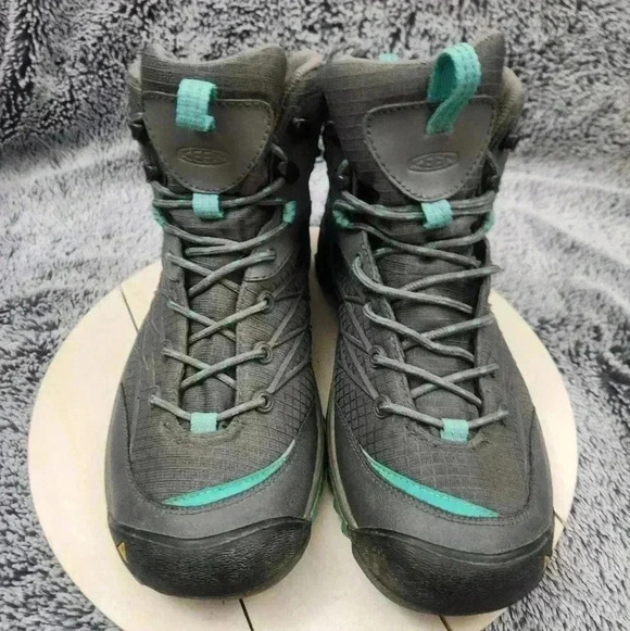 KEEN Magnet  Pool Green MARSHALL MID WP Short Lace up BOOTS Womens US 10.5 - Picture 3 of 9